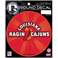 University Of Louisiana-Lafayette Ragin Cajuns - Round Sticker