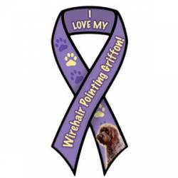 I Love My Wirehair Pointing Griffon - Ribbon Magnet