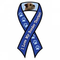 I Love My Border Terrier - Ribbon Magnet
