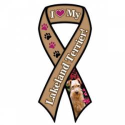 I Love My Lakeland Terrier - Ribbon Magnet