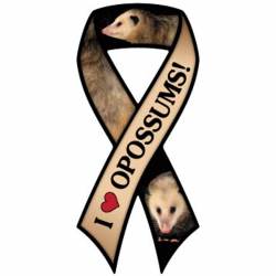 I Love Opossums - Ribbon Magnet