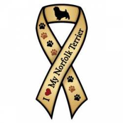 I Love My Norfolk Terrier - Ribbon Magnet