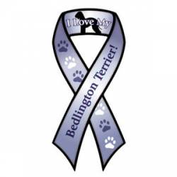 I Love My Bedlington Terrier - Ribbon Magnet