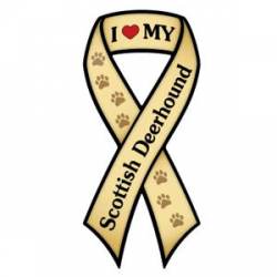 I Love My Scottish Deerhound - Ribbon Magnet