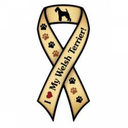 I Love My Welsh Terrier - Ribbon Magnet