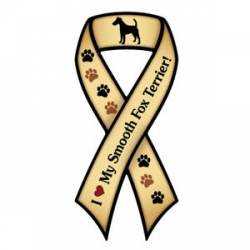I Love My Smooth Fox Terrier - Ribbon Magnet