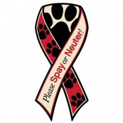 Please Spay Or Neuter - Ribbon Magnet