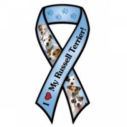 I Love My Russell Terrier - Ribbon Magnet