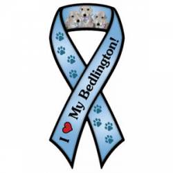 I Love My Bedlington Terrier - Ribbon  Magnet