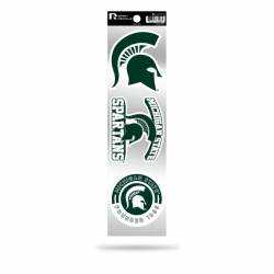 Michigan State University Spartans Logo - Sheet Of 3 Triple Spirit Stickers