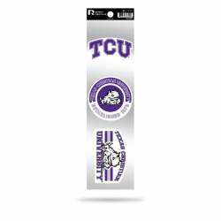 Texas Christian University Horned Frogs Logo - Sheet Of 3 Triple Spirit Stickers