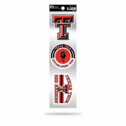 Texas Tech University Red Raiders Logo - Sheet Of 3 Triple Spirit Stickers