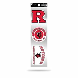 Rutgers University Scarlet Knights Logo - Sheet Of 3 Triple Spirit Stickers