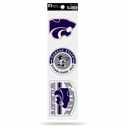 Kansas State University Wildcats - Sheet Of 3 Triple Spirit Stickers