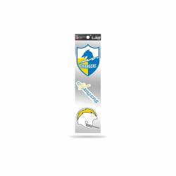 Los Angeles Chargers Retro Vintage Logo - Sheet Of 3 Triple Spirit Stickers