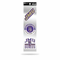James Madison University Dukes Logo - Sheet Of 3 Triple Spirit Stickers