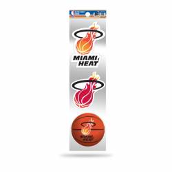 Miami Heat Retro Vintage Logo - Sheet Of 3 Triple Spirit Stickers