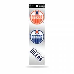 Edmonton Oilers Retro Vintage Logo - Sheet Of 3 Triple Spirit Stickers