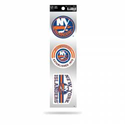 New York Islanders Retro Vintage Logo - Sheet Of 3 Triple Spirit Stickers