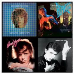 David Bowie 4 Albums - Vinyl Sticker