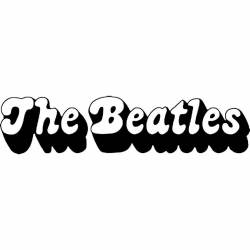 The Beatles Black Logo - Vinyl Rub-On Transfer Decal