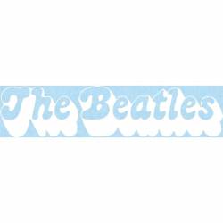 The Beatles White Logo - Vinyl Rub-On Transfer Decal