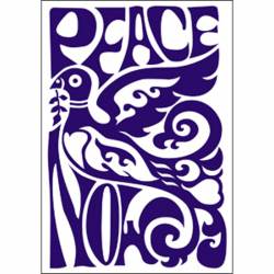 Peace Signs Peace Now Dove - Vinyl Sticker