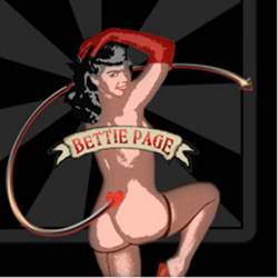 Bettie Page Tail - Vinyl Sticker