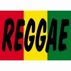Reggae & Rasta Script Flag - Vinyl Sticker