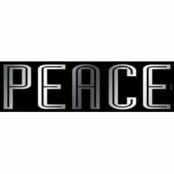 Peace Black & Chrome - Vinyl Sticker