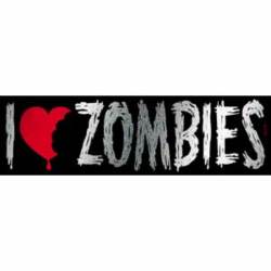I Love Zombies Glitter - Vinyl Sticker