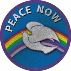 Peace Signs Peace Now Dove Glitter - Vinyl Sticker