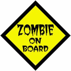 Zombie On Board - Vinyl Sticker