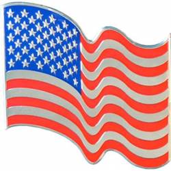 United States of America American Flag - Foil Metal Sticker