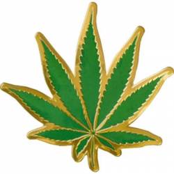 Marijuana Leaf - Foil Metal Sticker