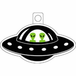 UFO With Aliens - Vinyl Sticker