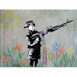 Banksy's Graffiti Grayon Shooter - Vinyl Sticker