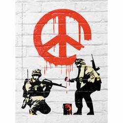 Banksy's Graffiti Soldiers Painting - Vinyl Sticker