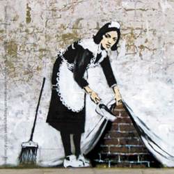 Banksy's Graffiti Camden Maid - Vinyl Sticker