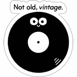 David Olenick Not Old, Vintage - Vinyl Sticker