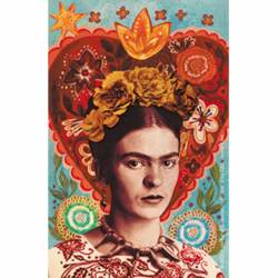 Frida Kahlo Heart Portrait - Vinyl Sticker