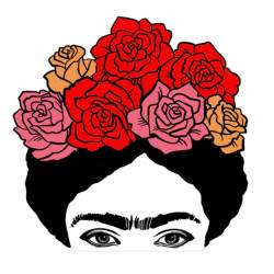 Frida Kahlo Flower Crown - Vinyl Sticker