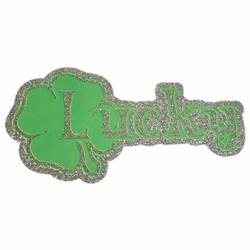 Lucky 4 Leaf Clover Glitter - Vinyl Sticker