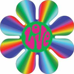Love Flower Multi Color - Vinyl Sticker