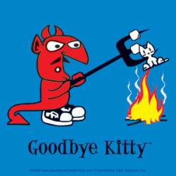 David & Goliath Goodbye Kitty - Vinyl Sticker