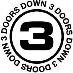 Three Doors Down - Red Rub On Sticker