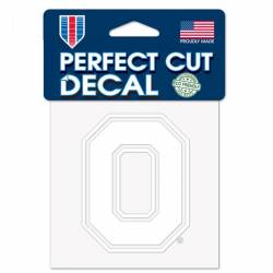 Ohio State University Buckeyes O Logo - 4x4 White Die Cut Decal