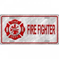 Fire Fighter Fire Dept - License Plate