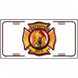 Firefighter's Wife Maltese Cross - License Plate