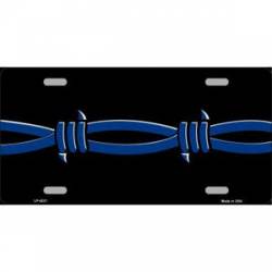 Thin Blue Line Barbwire - License Plate